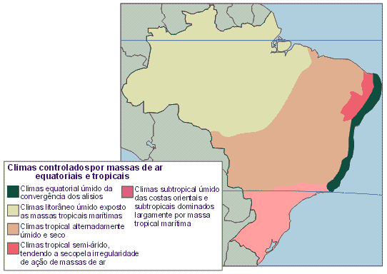 mapa - Climas do Brasil